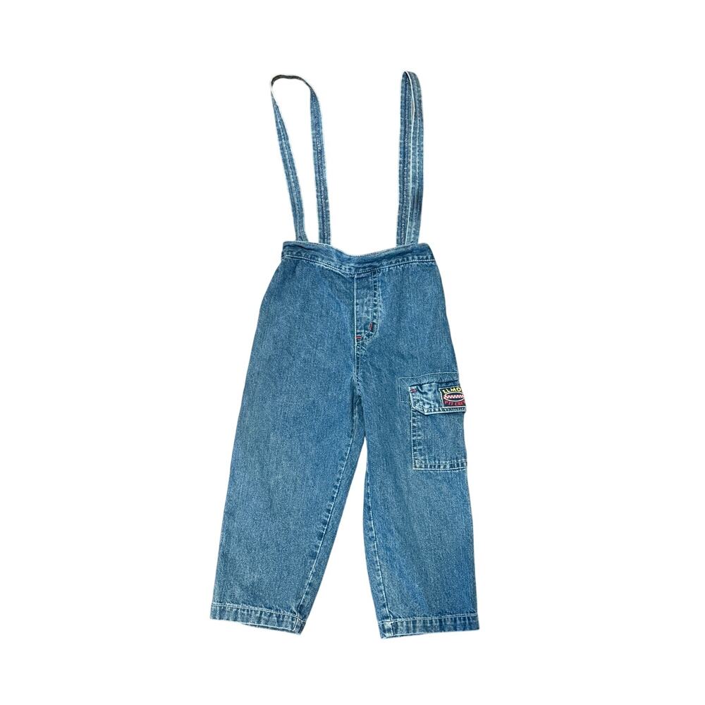 [Vintage] RARE Baby 2005 Elmo’s Pit Crew Overalls Suspenders